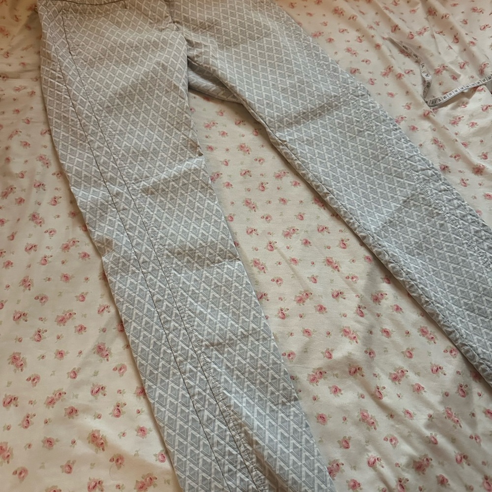 Movetes Gray Patterned Pants - image 3